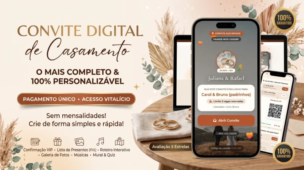 Convite Digitla para casamento