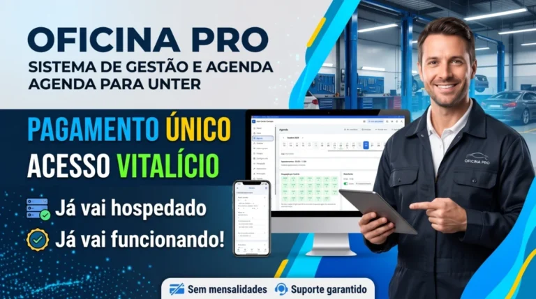 O Sistema Definitivo para a sua Oficina: Pagamento Único e Acesso Vitalício!