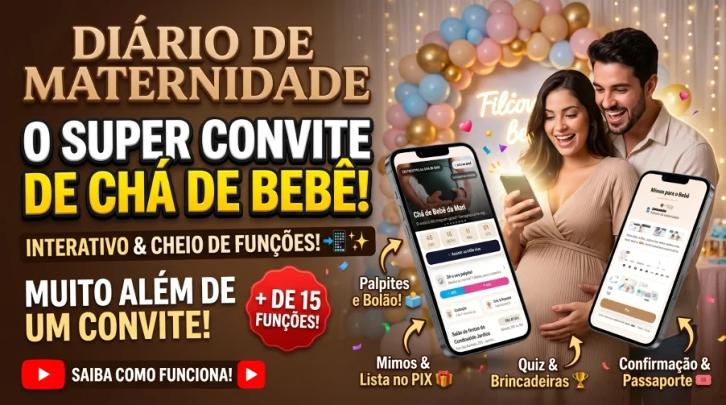 Convite Digital mais Diario da Maternidade